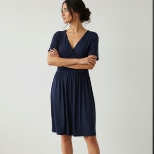Elegant Navy Midi Dress